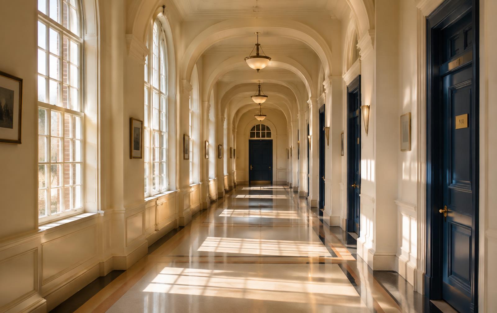 Private school hallway